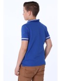 Boy\'s cornflower blue polo shirt NDZ4475 - Online store - Boutique